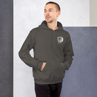 Metamelos Static Skull Hoodie  Embroidered Chest, Hourglass Tape Print - Thumbnail 49
