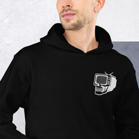 Metamelos Static Skull Hoodie  Embroidered Chest, Hourglass Tape Print - Thumbnail 12