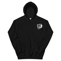 Metamelos "Drip Signal" Hoodie  Embroidered Static Skull Front, Record Pool Back Print - Thumbnail 52