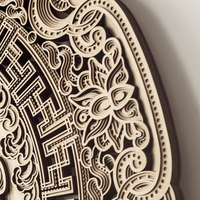 STEREOWOOD Lucky Disc Multi-Layer Wall Art, Stereoscopic 3D Decor, Mandala Laser Cut, Rustic Home Wood Wall Art, Laser Cut Arts and Crafts - Thumbnail 7