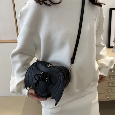 Gothic Bat Wing Heart Bag