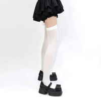Cross Decoration Suspender Thigh High Socks  - Thumbnail 6