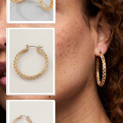 Timeless grace hoop earrings - final sale