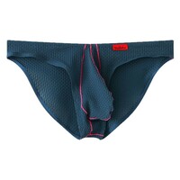 5PK Wholesale multi-color Men's sexy underwear waffle grooved quick-drying pouch briefs innerwear 2024-9 - Thumbnail 2