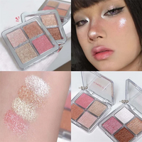 4 Colors Diamond Highlighter Powder Palette Glitter Face Contour Brighten Makeup - Thumbnail 2