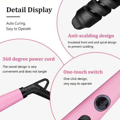 Automatic curling iron,hair straightener and curling 2 in 1,new self curling iron, hair styling,perfect holiday gift for women