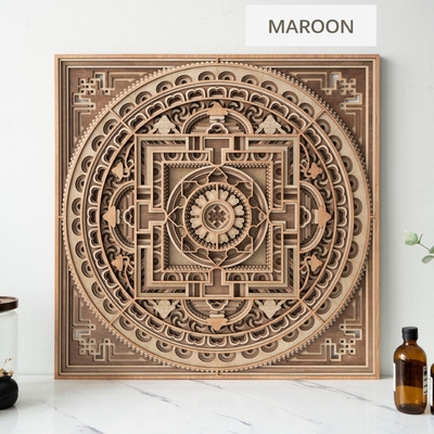 STEREOWOOD Mandala1 Multi-Layer Wooden Wall Art, Stereoscopic 3D Decor, Living Room Decor, Bedroom Decor, Laser Cut Artscor, Laser Cut Arts and Crafts