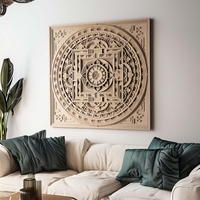 STEREOWOOD Mandala1 Multi-Layer Wooden Wall Art, Stereoscopic 3D Decor, Living Room Decor, Bedroom Decor, Laser Cut Artscor, Laser Cut Arts and Crafts - Thumbnail 3