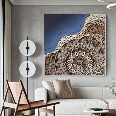 Stereowood galaxy multi-layer wall art, geometric wood wall art,3d wood wall art