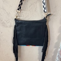 Buffalo and pendelton wool and blck leather purse - Thumbnail 1