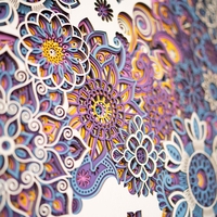 STEREOWOOD Flower Multi-Layer Art, Stereoscopic 3D Decor,Mandala Laser Cut - Thumbnail 9