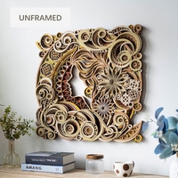 STEREOWOOD Girl Amongst Flow Multi-Layer Wall Art, Large Geometric Wood Wall Art - Thumbnail 6