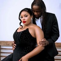 Gothic Black Wedding Dress, Plus Size Beading African Girls Bridal Dress Bridal Gown - Thumbnail 1