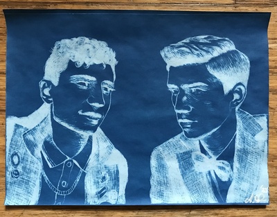 Dead Boy Detectives Cyanotype: "The boys"