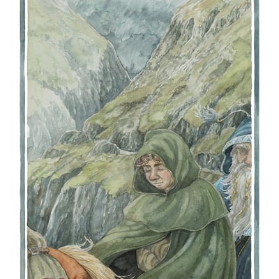 Tolkien a4 artprint: "cold winds in the misty mountains"