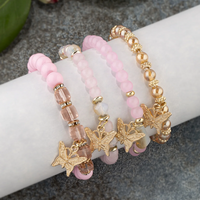 4Pcs Butterfly Beaded Bracelet Set for Women – Trendy - Thumbnail 7