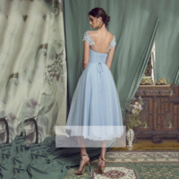 Lace Up Back Prom Party Cocktail Evening Dress - Thumbnail 1
