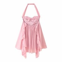 Sexy tube-neck halter dress with metal embellishments - Thumbnail 3
