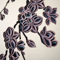 STEREOWOOD Orchid Multi-Layer Art, Stereoscopic 3D Decor,Mandala Laser Cut - Thumbnail 3