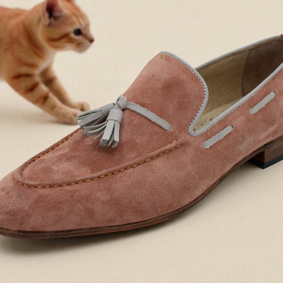 Crafted leather classic genuine suede leather tassel loafers dress shoes