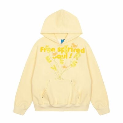 Retro Fun Balloon Letter Print Hoodie