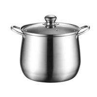 1pc Large Stainless Steel Stock Pot - Ideal for Soups, Stews, and More - Thumbnail 5