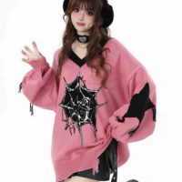 Autumn Winter Loose Casual Sweater Pullover for Women - Thumbnail 2