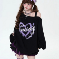 Gothic Knitted Sweater Pullover Women Harajuku Y2K - Thumbnail 8