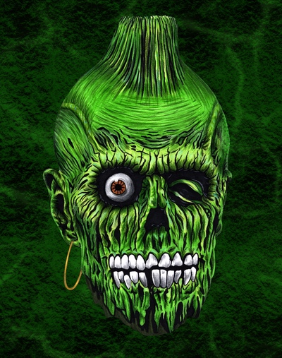 Mohawk Zombie Print