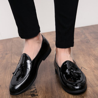 Men's breathable business casual tassel slip-on shiny finish shoes - Thumbnail 4