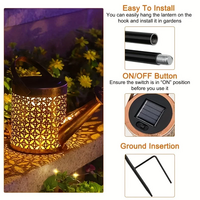 Solar Watering Can Light Outdoor Waterproof Shower Light LED Fairy - Thumbnail 1