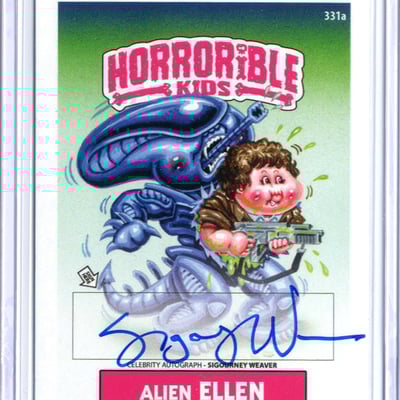 Horrorible kids sigourney weaver - celebrity auto card - Thumbnail 1