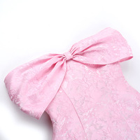 One-shoulder bow sexy backless dress - Thumbnail 1