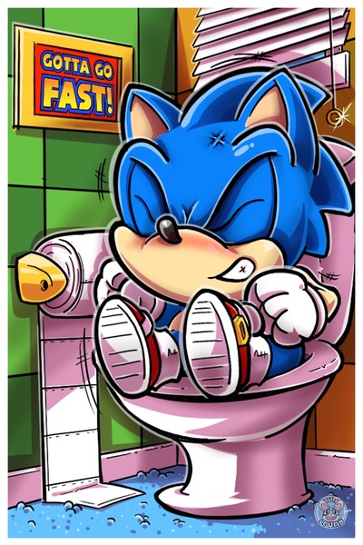 Sonic bathroom print 