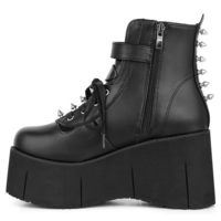 Stylish Wedge Heel Rivet Goth Punk High Platform Ankle Boots for Women - Thumbnail 1