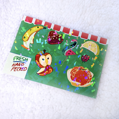 Fruit Flock Sticker Sheet