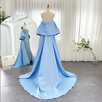  Luxury Dubai Sage Green Evening Dresses with Cape - Thumbnail 1