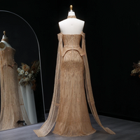 Evening Dress with Flowing Sleeves  - Thumbnail 2
