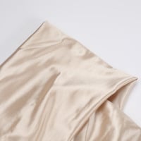 Mercerized one-shoulder slit dress - Thumbnail 4