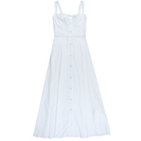 U-neck splicing drawstring strap hot girl waist hollow suspender dress - Thumbnail 3