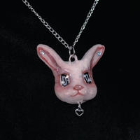 Handmade bunny pucka necklace (unique) - Thumbnail 1