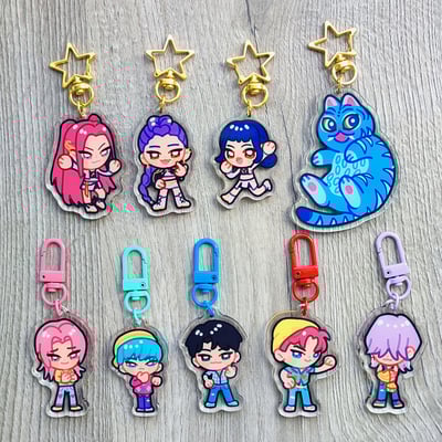 Blue tiger kpop demon hunters keychain