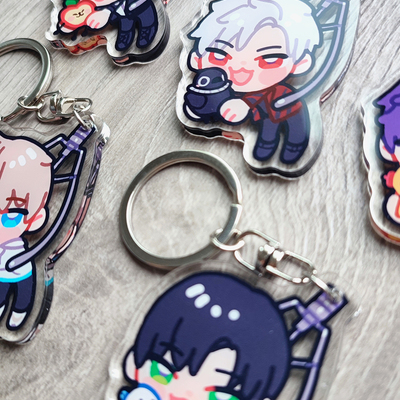 Love and deepspace Caleb Sylus Xavier Rafayel Zayne claw crane machine keychain - Thumbnail 4