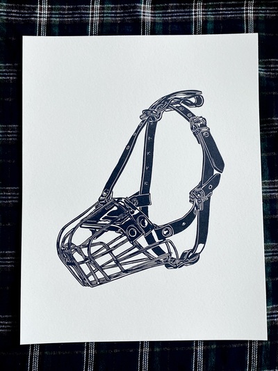 Loud Bark Block Print