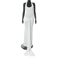 Sexy solid color sleeveless halterneck hip dress - Thumbnail 5