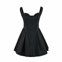 Sexy red satin three-layer three-dimensional steel ring lace splicing puffy dress - Thumbnail 6