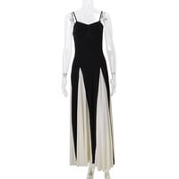 Fashionable, elegant and sexy lady slim contrasting suspender dress - Thumbnail 3