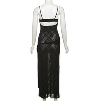 Slim fit fashionable and trendy slim waist slimming three-dimensional flower dress - Thumbnail 3