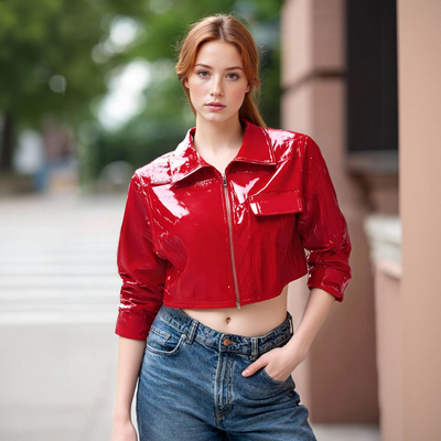 Solid color straight shoulder temperament loose coat