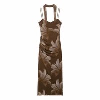 PRINTED TULL SCARF MIDI DRESS - Thumbnail 2